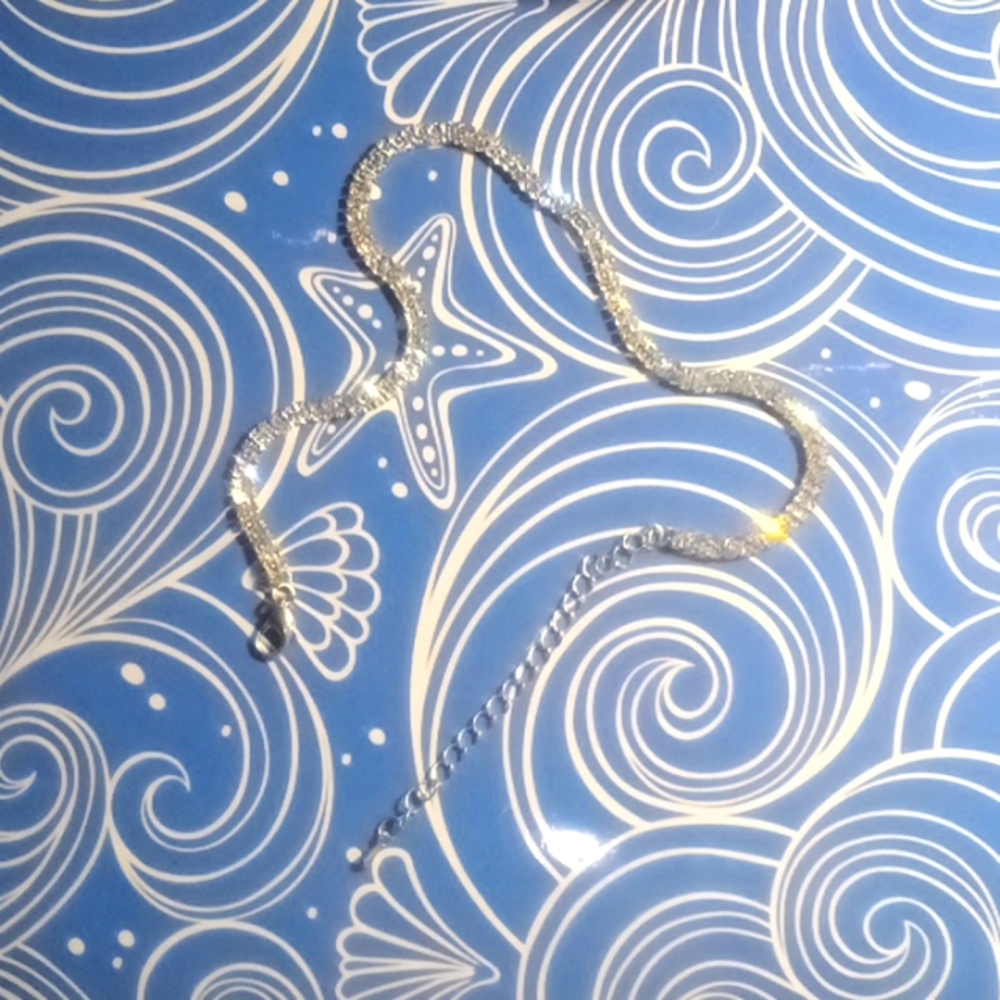 Stainless steel diamond chocker (fake)